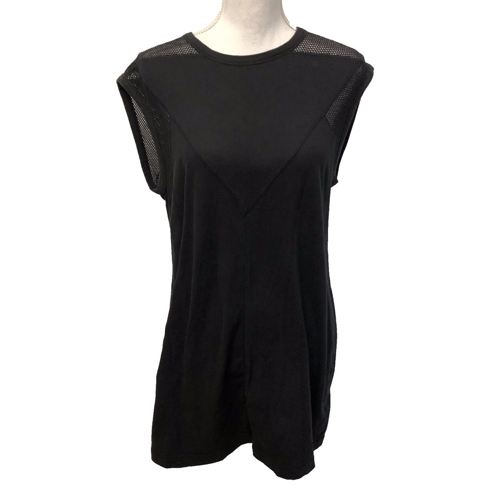 T Alexander Wang Mini Dress Womens Large Cap Sleeve Mesh Modern Goth Grunge